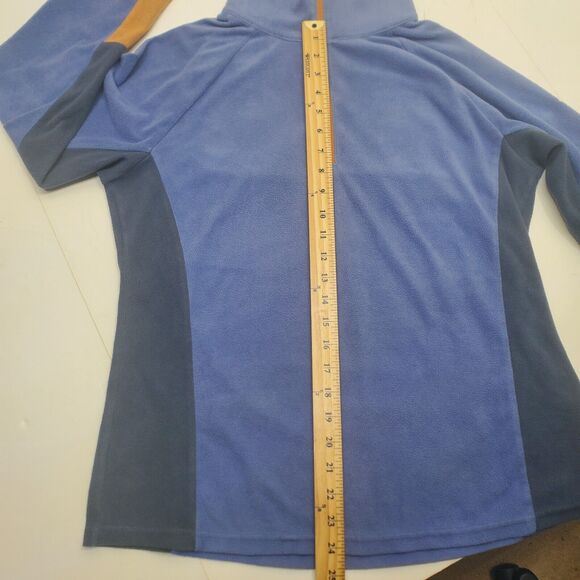 Columbia 1/4 Zip Micro Fleece Pullover Sweater Women's L Color block Long Sleeve - Picture 10 of 12